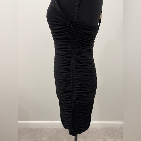 ALC Black Ruched Halter Mini Dress - Picture 2 of 5